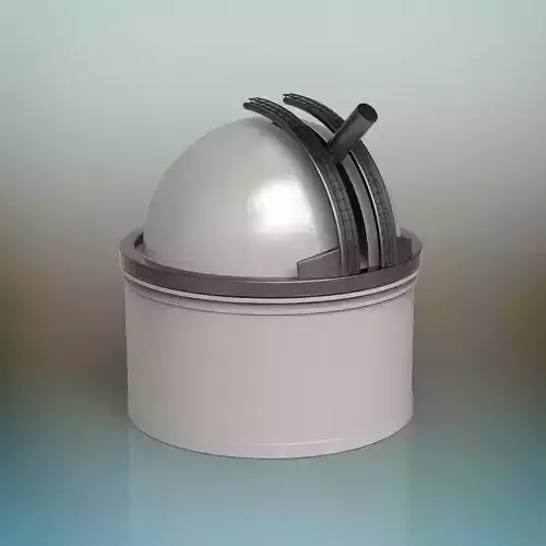 Observatory telescope dome 3D model