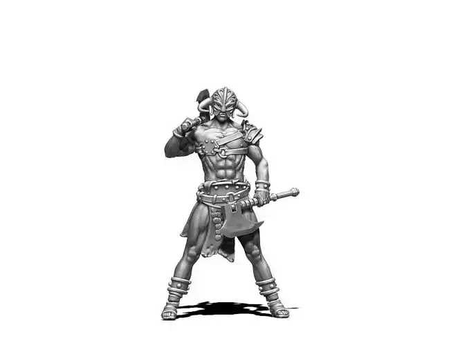 Barbarian berseker - Horsa 35mm scale - 3D print model