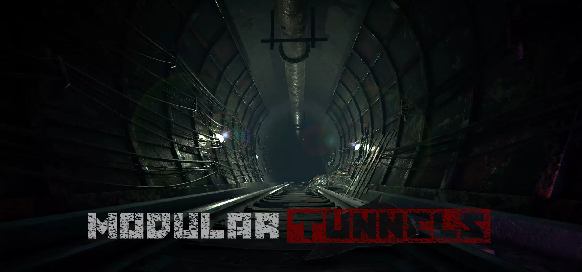 Modular Tunnels Low-poly 3D model_0