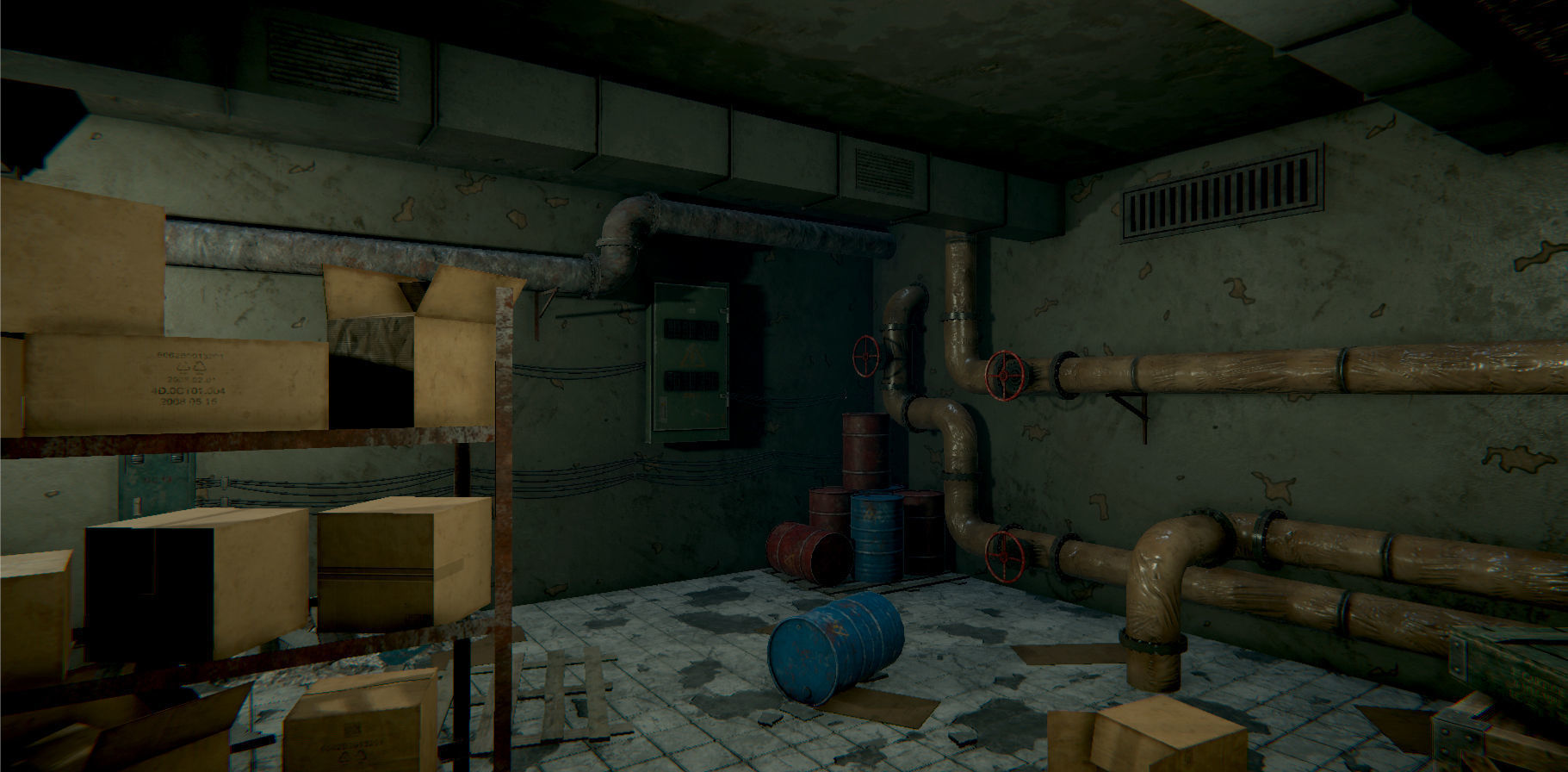 Modular Tunnels Low-poly 3D model_11