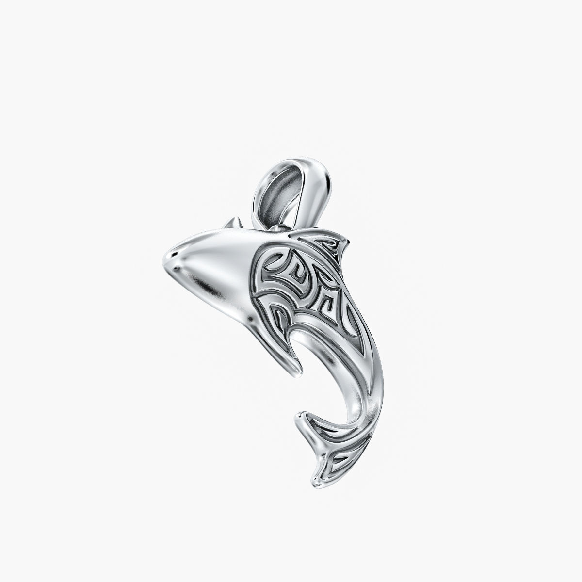 Pendant Shark V1 3D print model_10