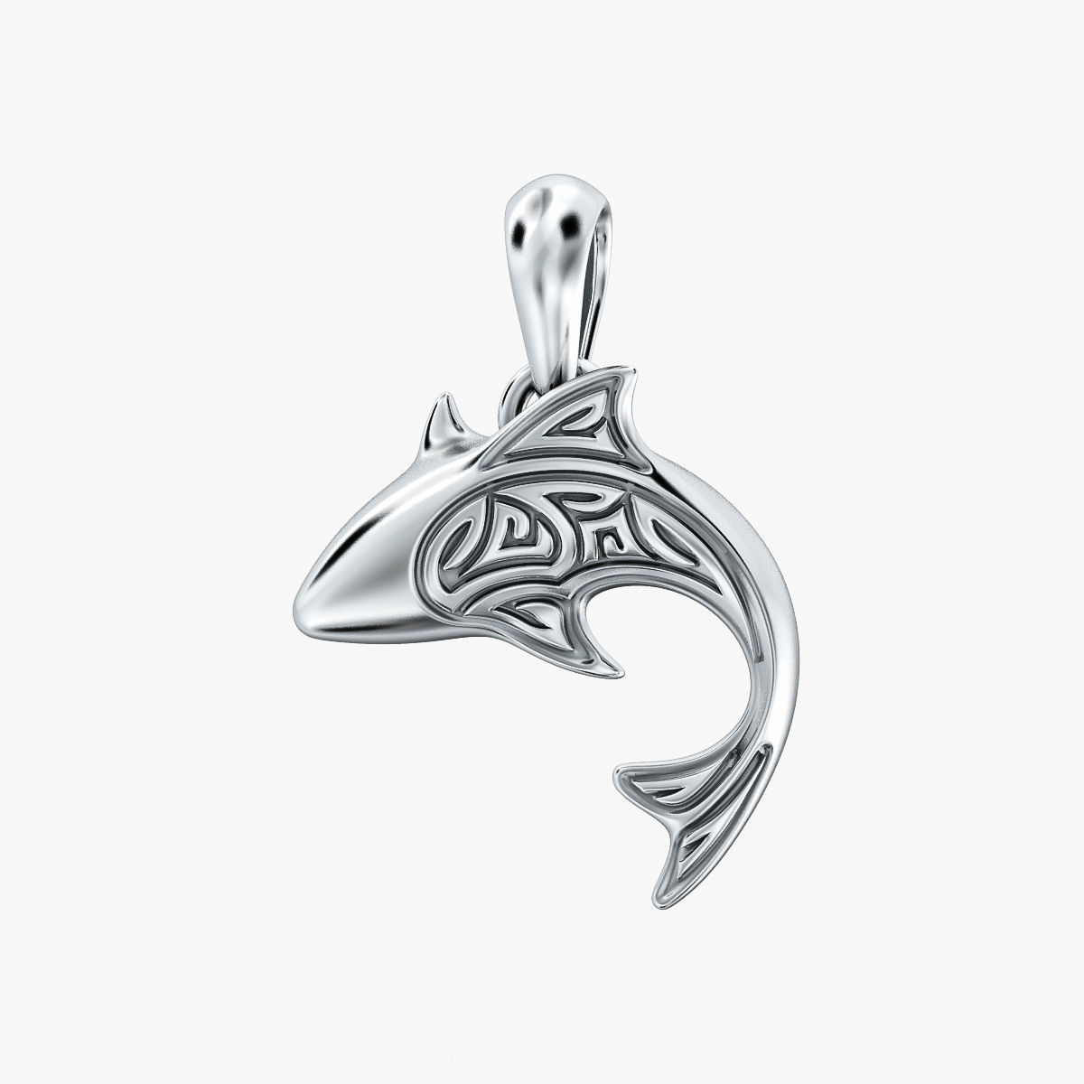 Pendant Shark V1 3D print model_12