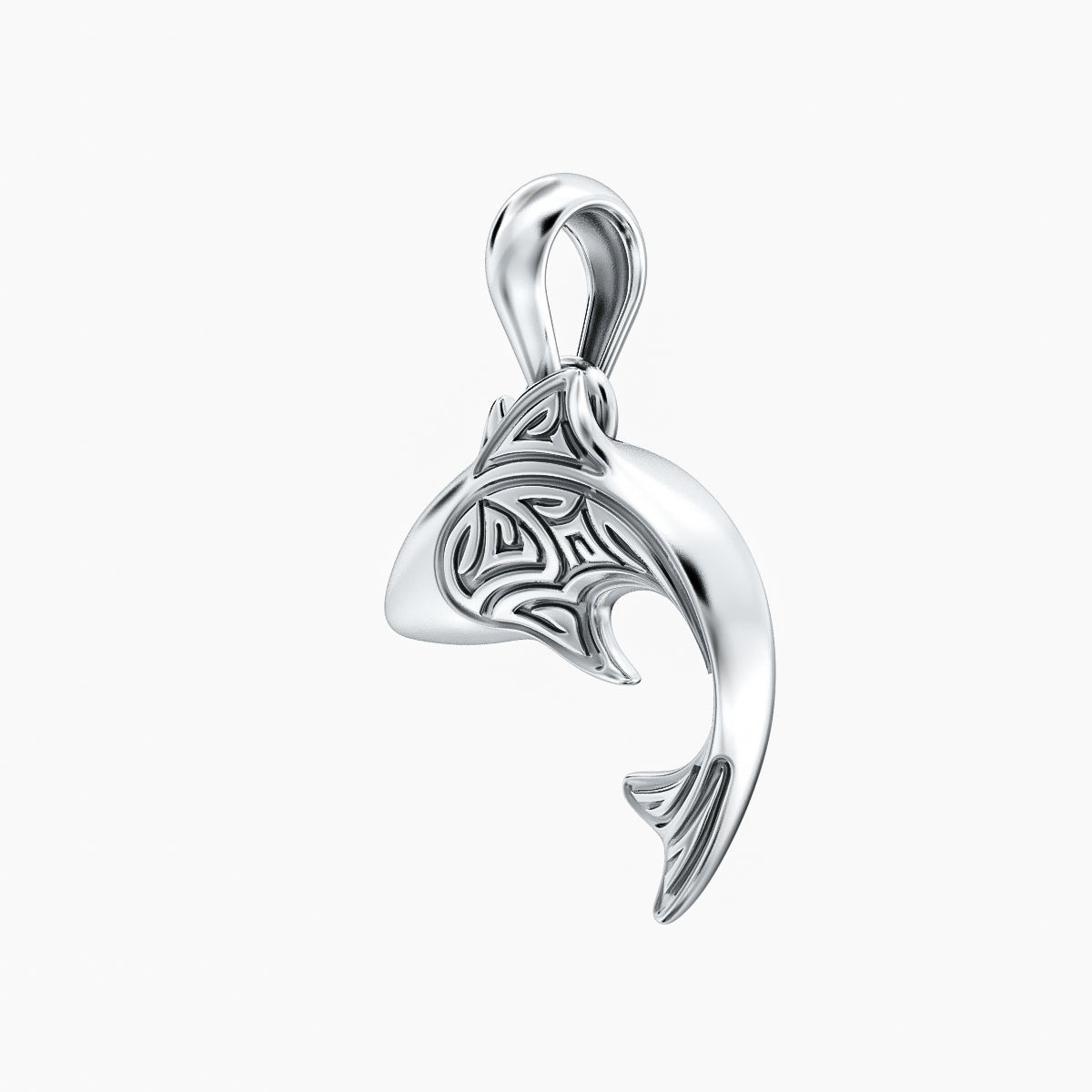 Pendant Shark V1 3D print model_7