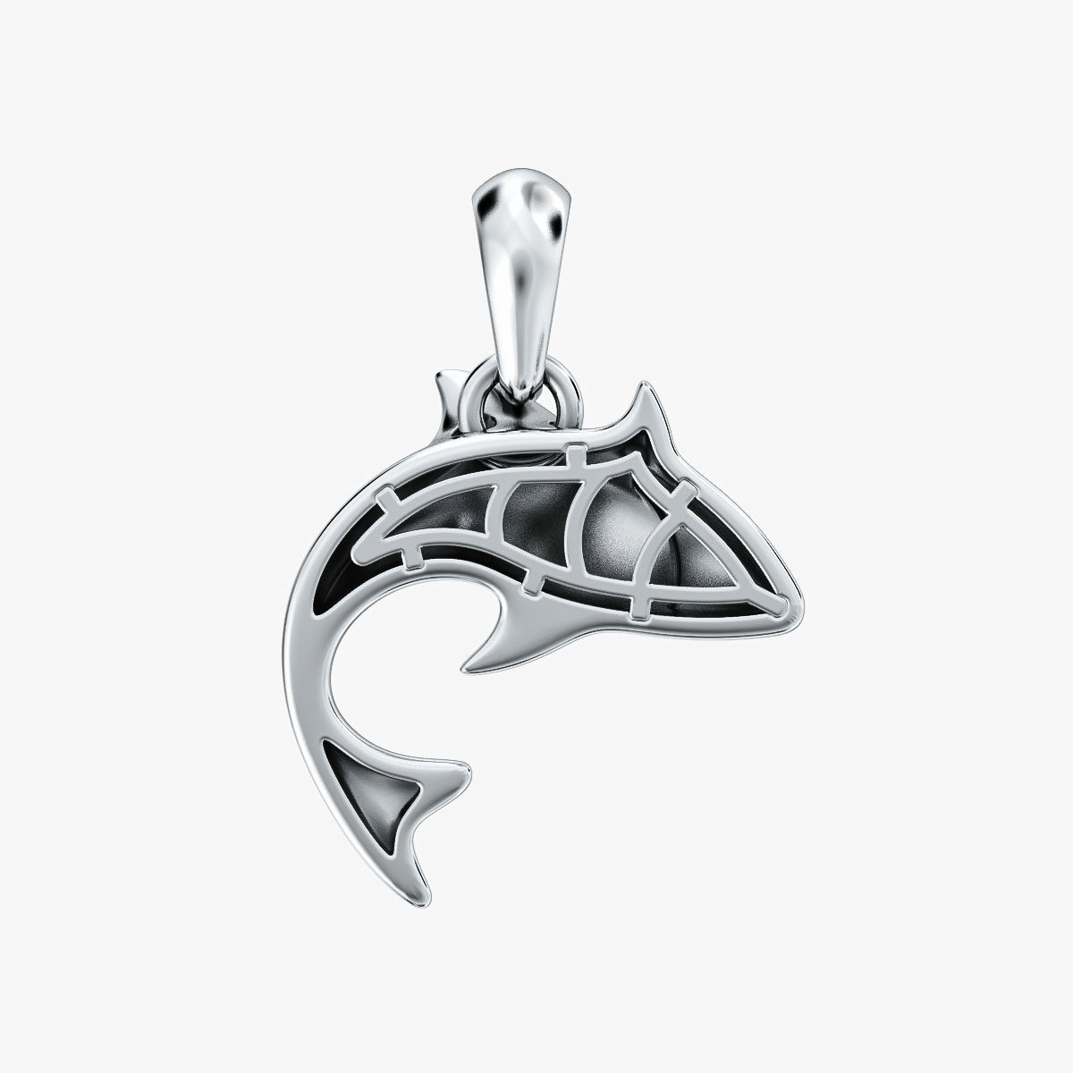Pendant Shark V1 3D print model_6
