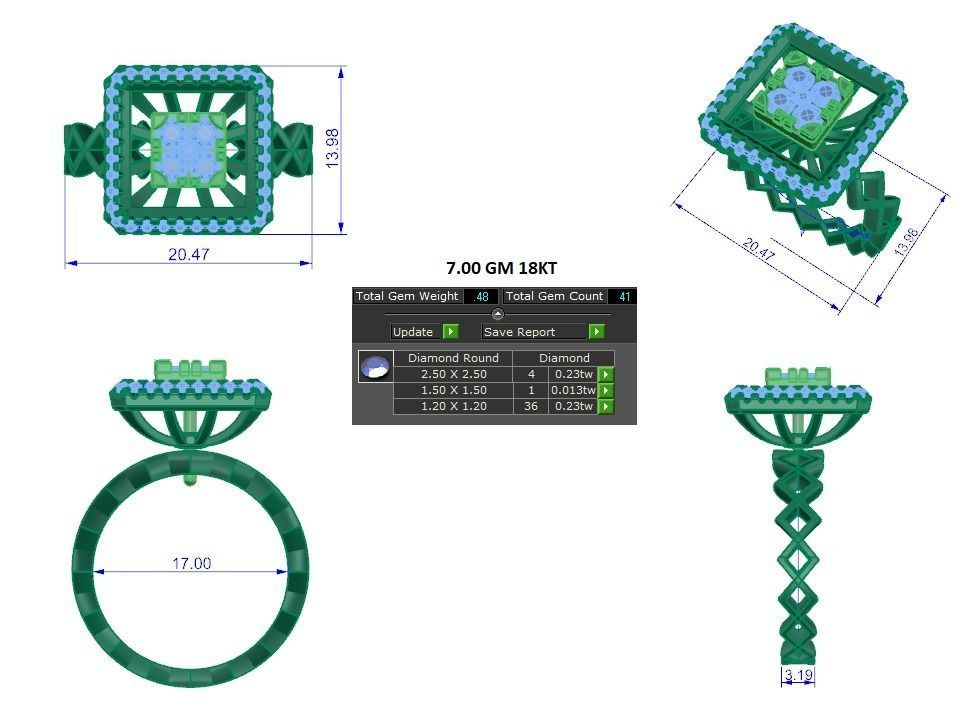 Women ring 3dm stl render detail 3D print model 3D print model_1