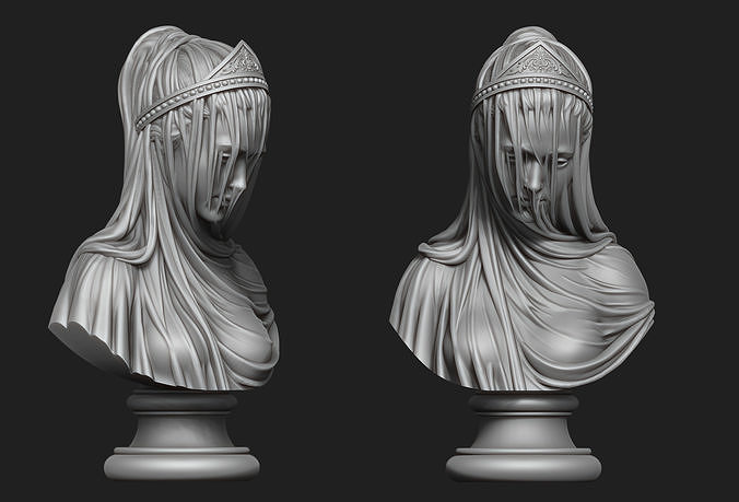 Drapery Bust 3D print model