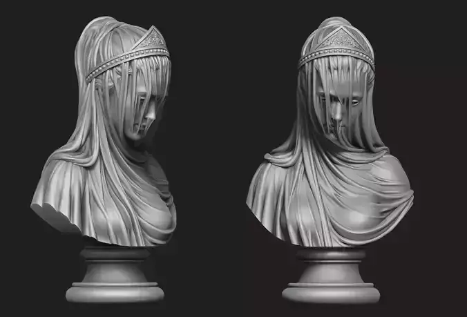 Drapery Bust 3D print model