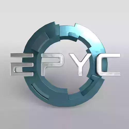 AMD EPYC Logo 02 Free low-poly 3D model