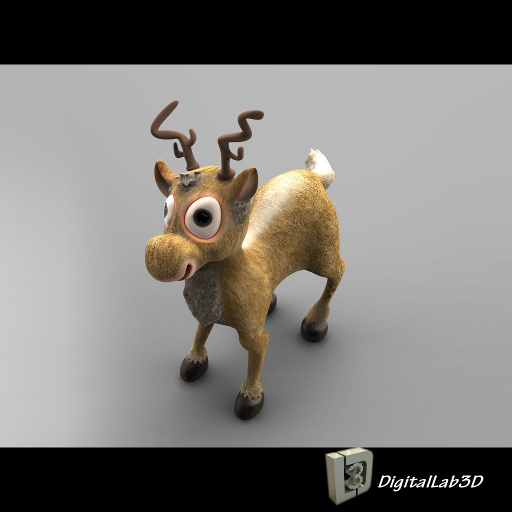 3d model of Christmas Deer 3D model_2