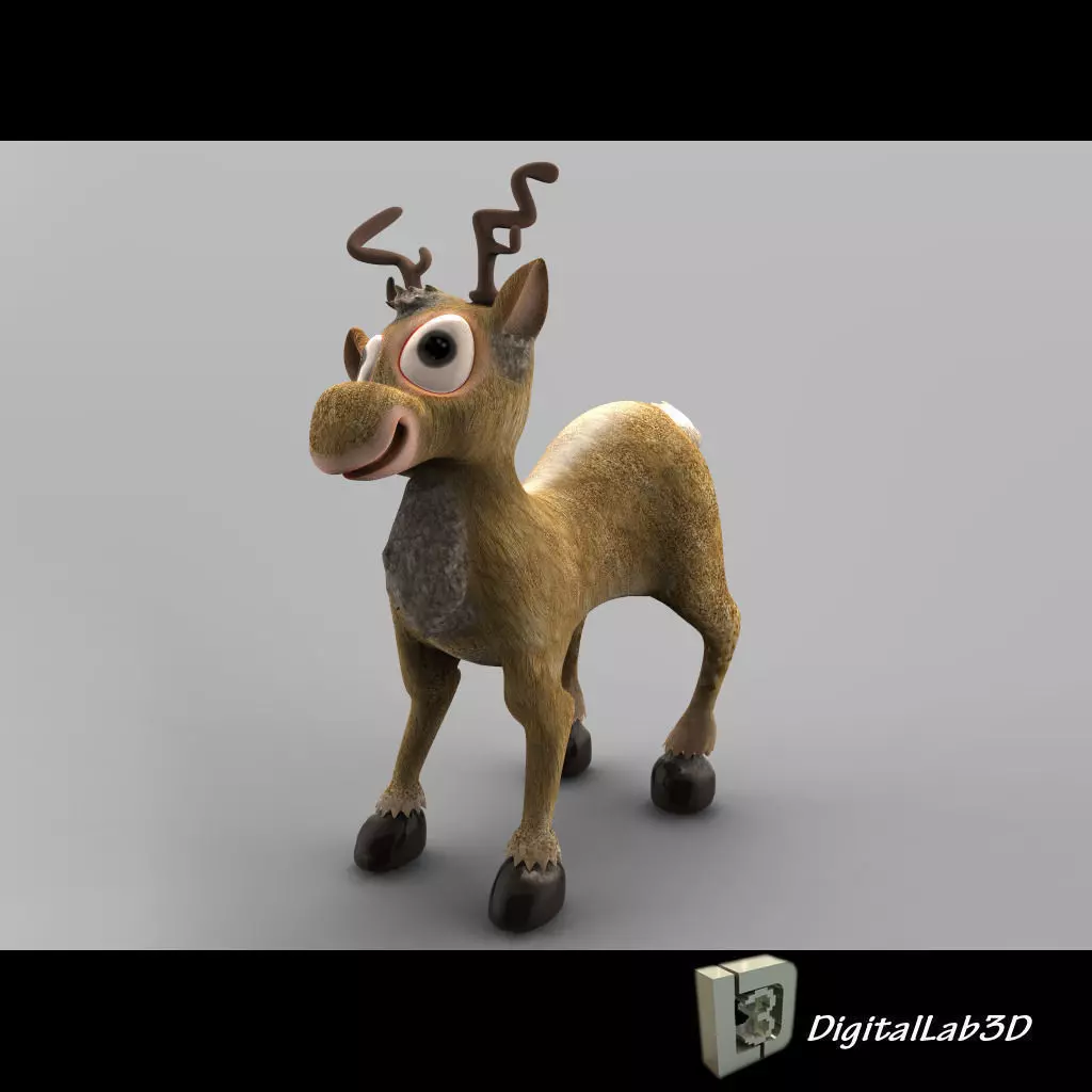 3d model of Christmas Deer 3D model_0
