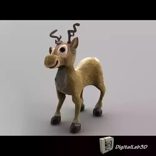 3d model of Christmas Deer 3D model