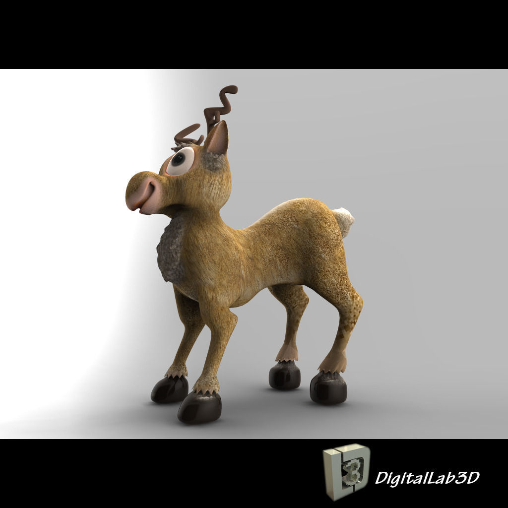3d model of Christmas Deer 3D model_3