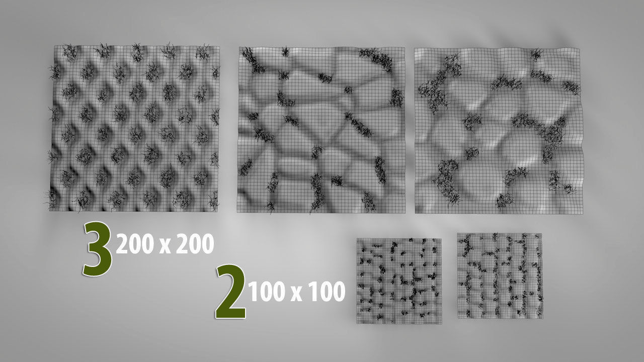 Seamless Grass Pavement Patterns Low-poly 3D model_2