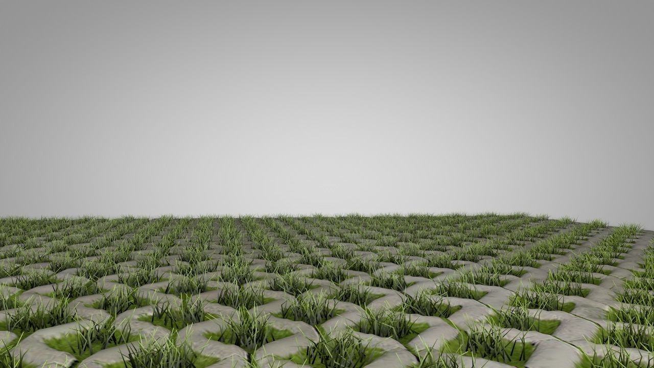 Seamless Grass Pavement Patterns Low-poly 3D model_22
