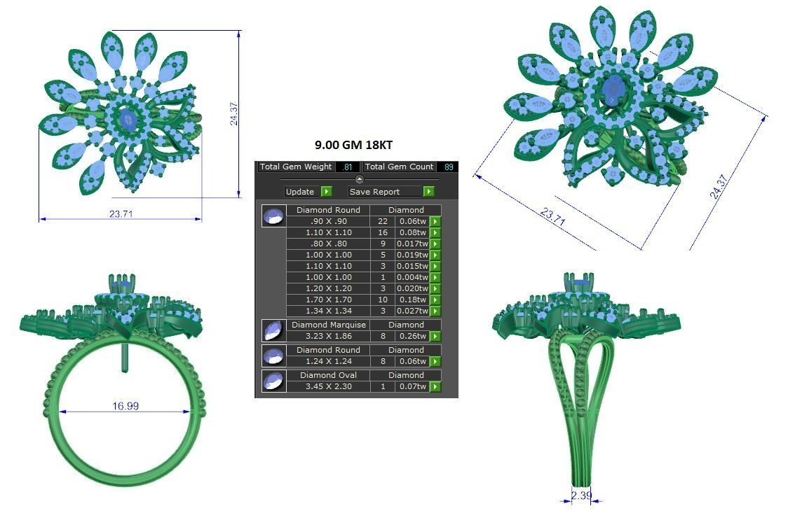 Women ring 3dm stl render detail 3D print model 3D print model_1