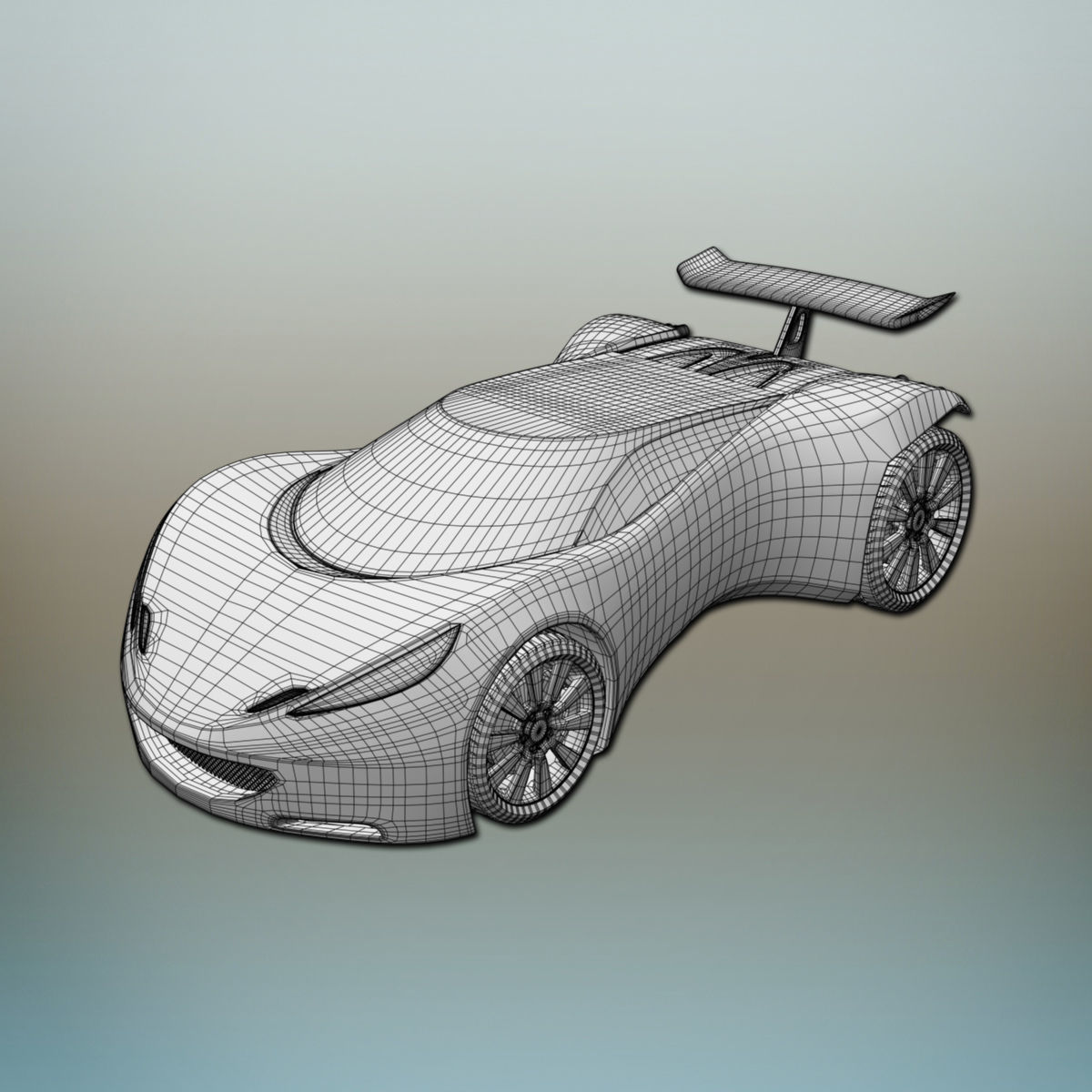 Sport car 3D model_9