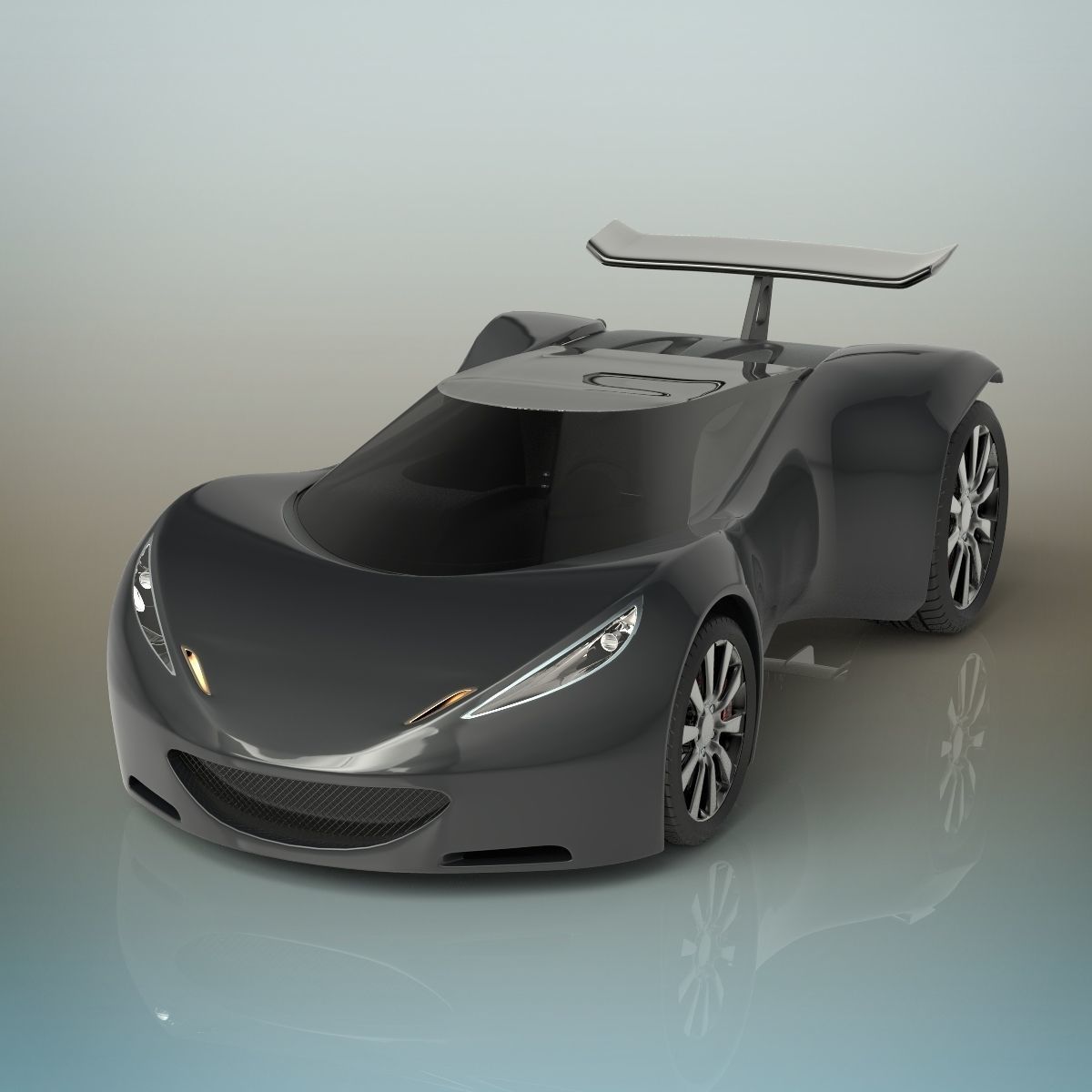 Sport car 3D model_1