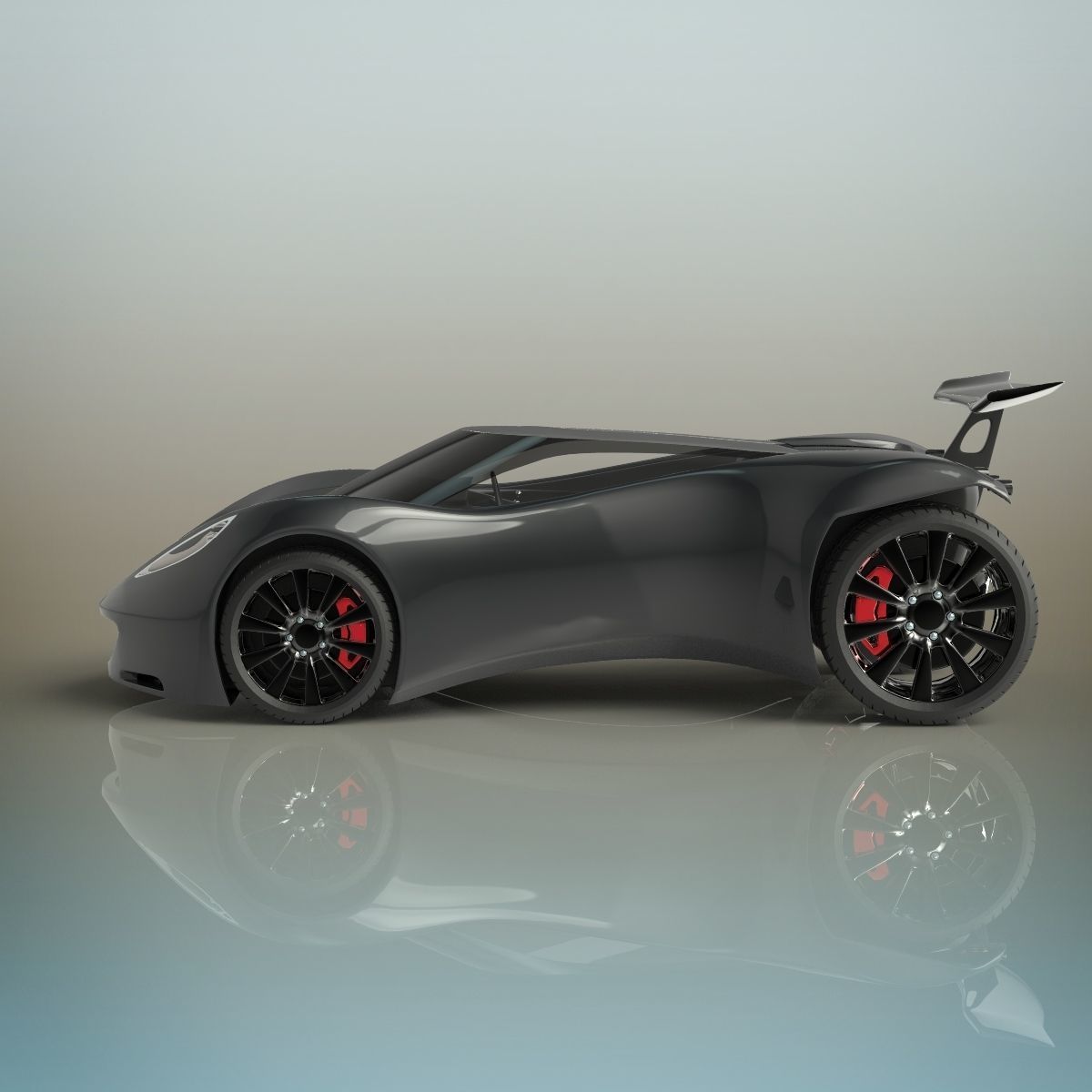 Sport car 3D model_3