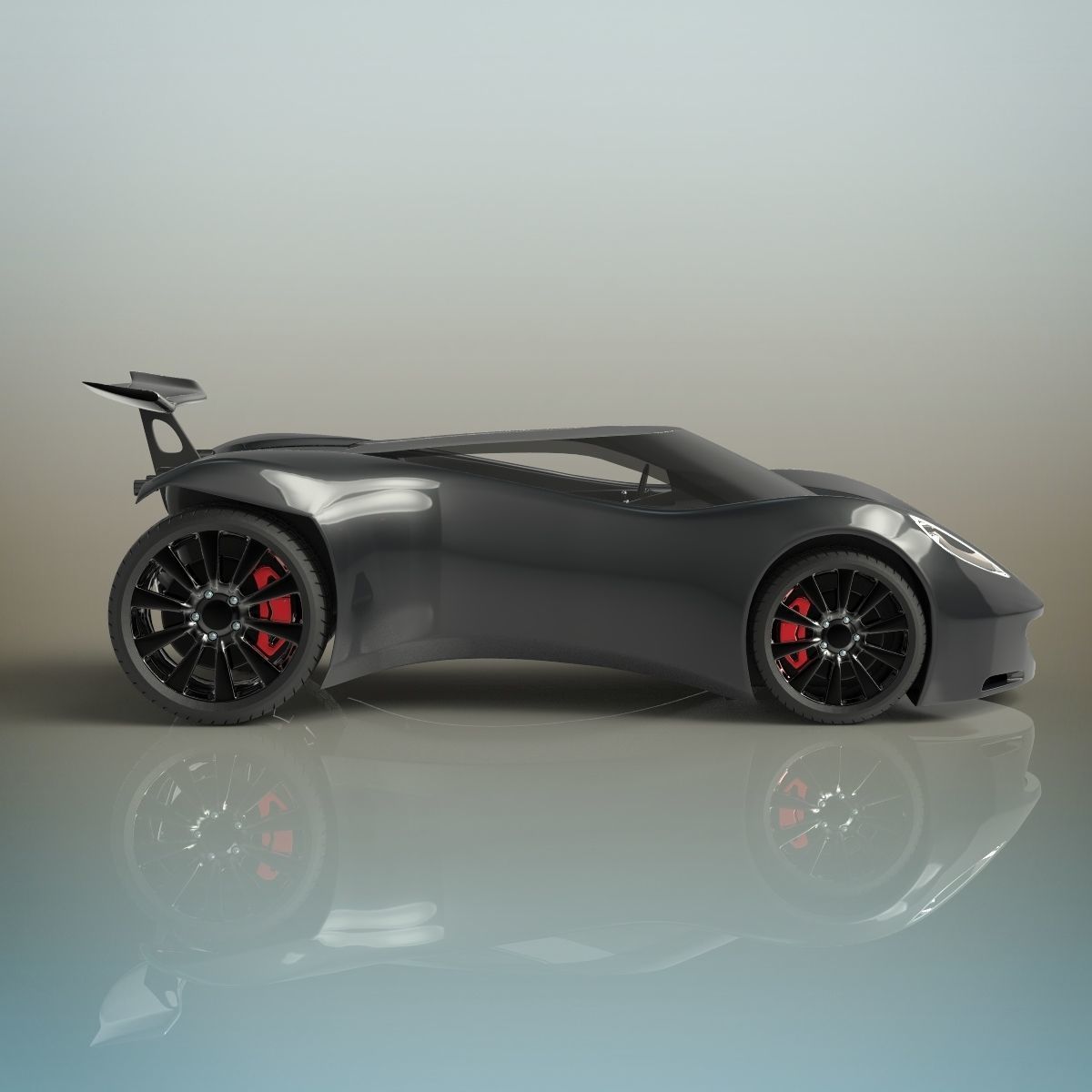 Sport car 3D model_2