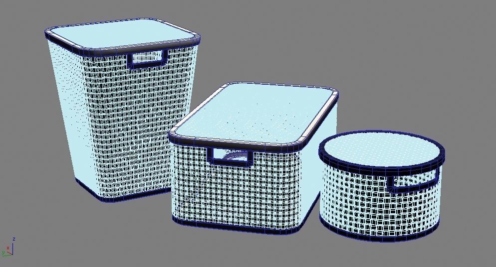 Baskets basket 3D model_2