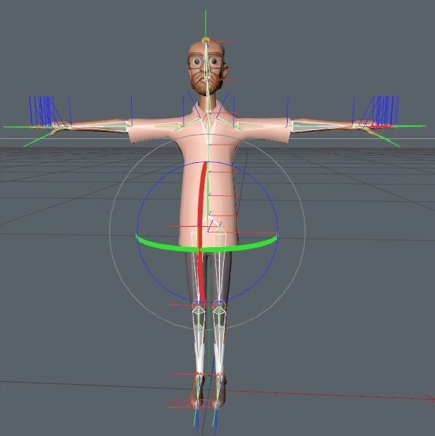 cartoon dude man lowpoly rigged Low-poly 3D model_2