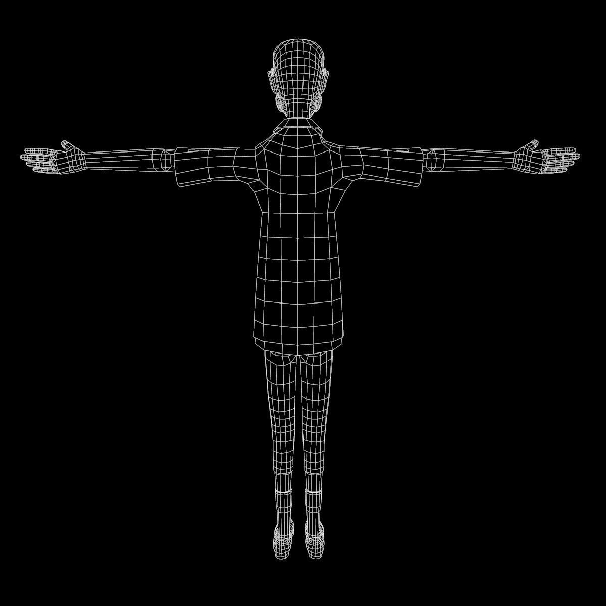 cartoon dude man lowpoly rigged Low-poly 3D model_3