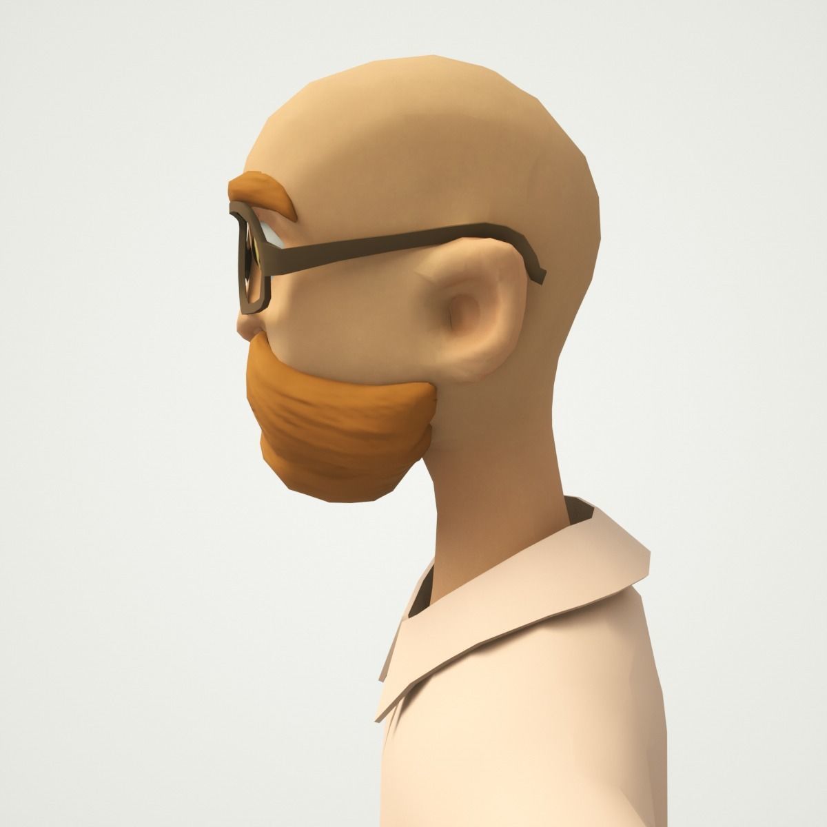 cartoon dude man lowpoly rigged Low-poly 3D model_8