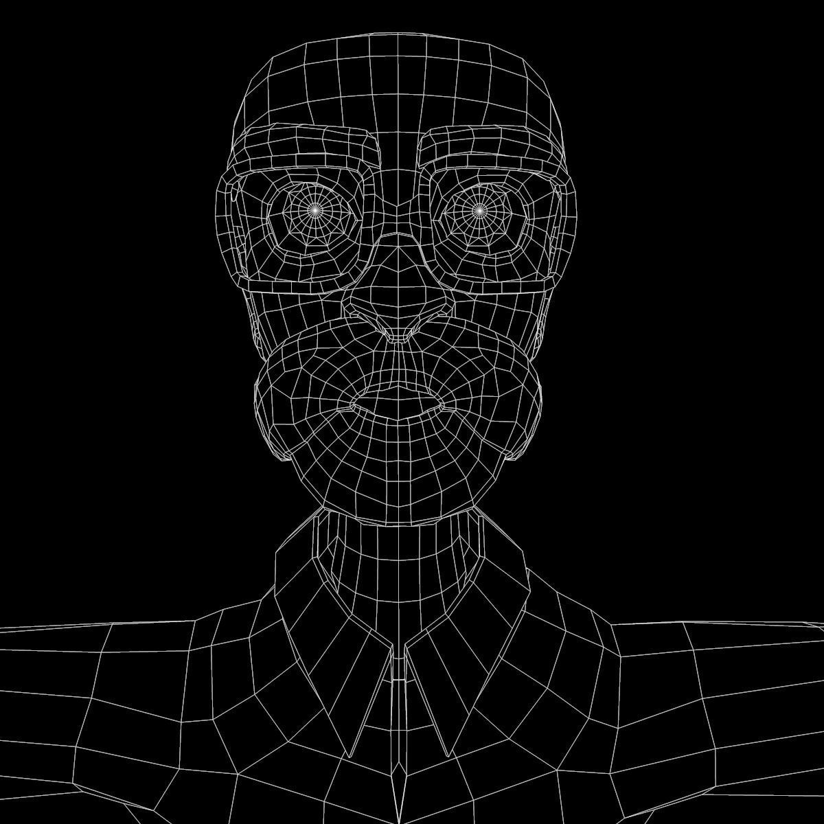 cartoon dude man lowpoly rigged Low-poly 3D model_10