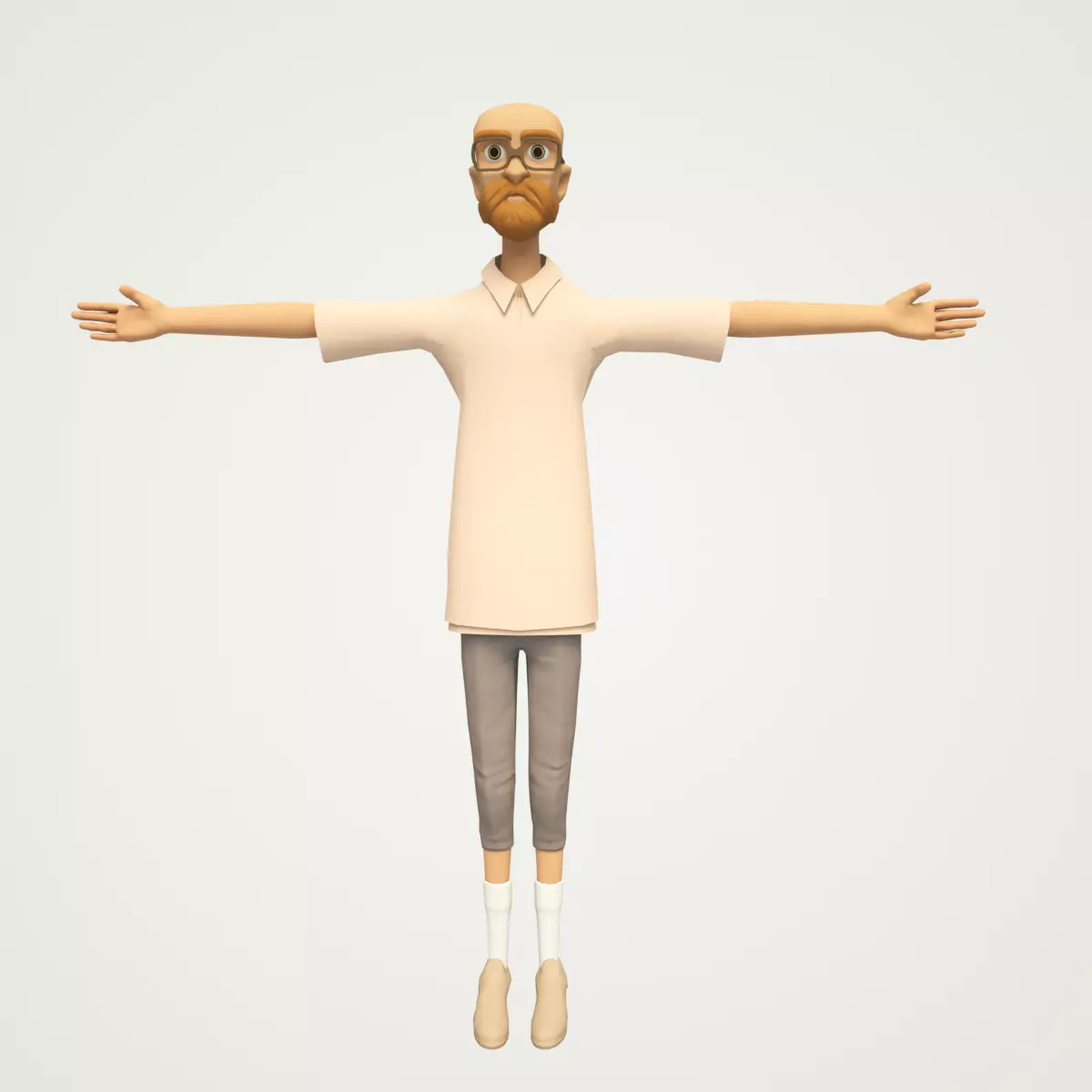 cartoon dude man lowpoly rigged Low-poly 3D model_0
