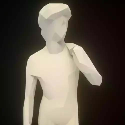 David Sculpture Low Poly Low-poly 3D model