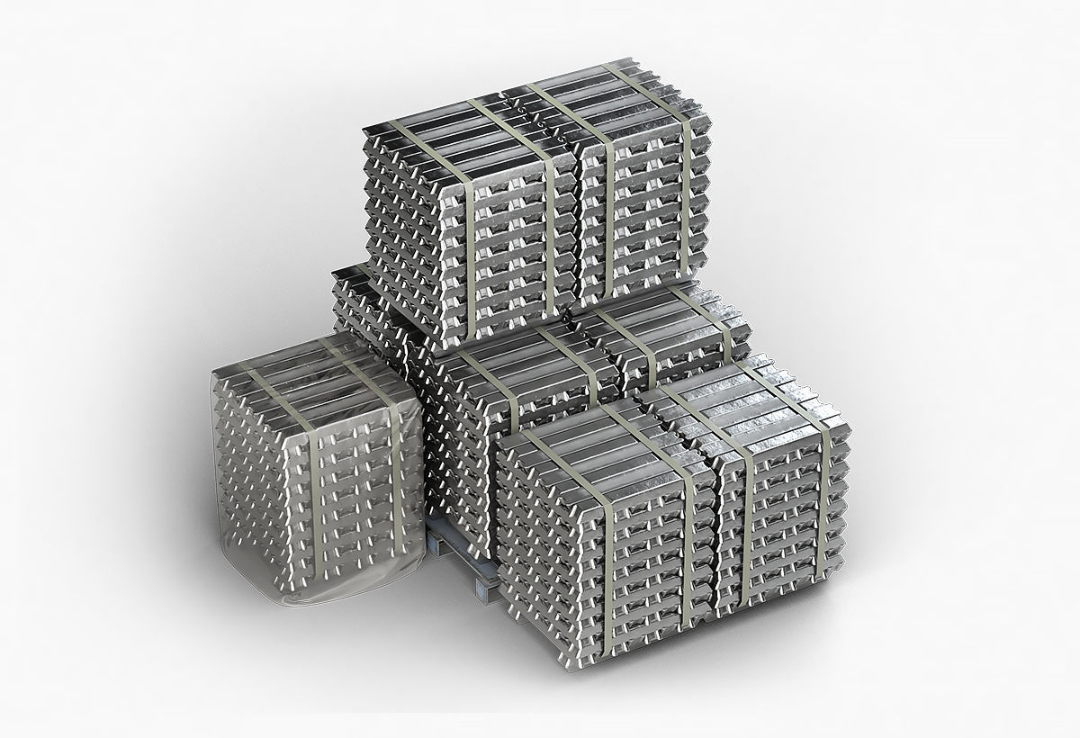 Aluminium Zinc Nickel Silver Titan Steel ingot 2 3D model_3