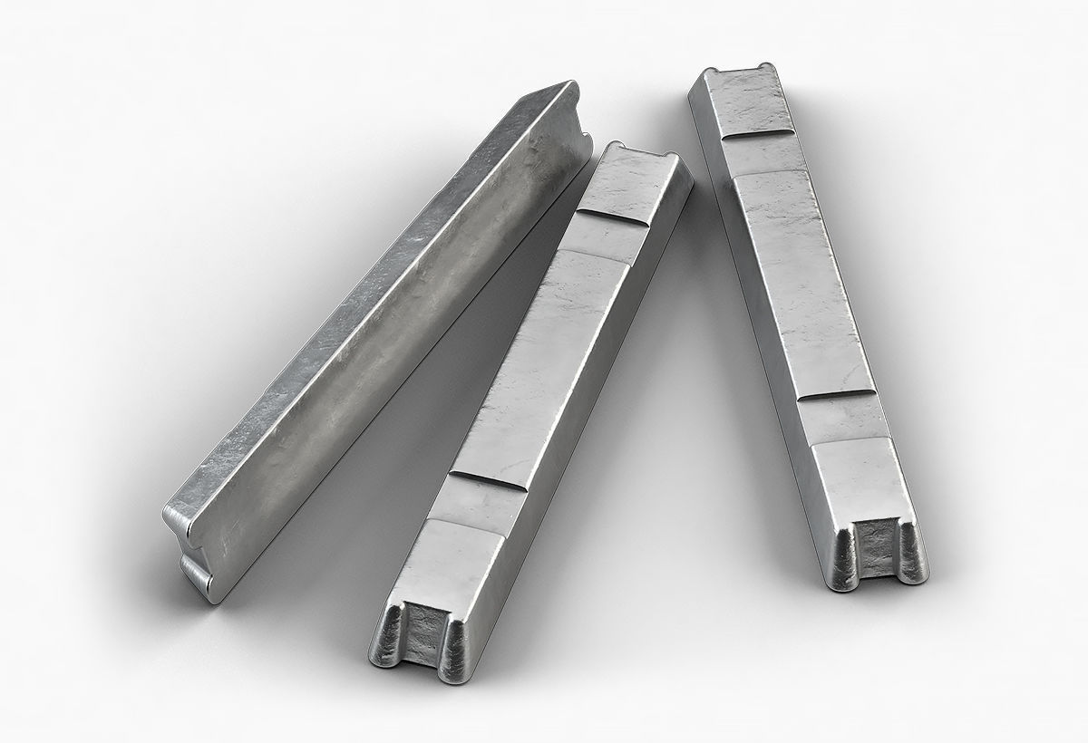 Aluminium Zinc Nickel Silver Titan Steel ingot 2 3D model_5