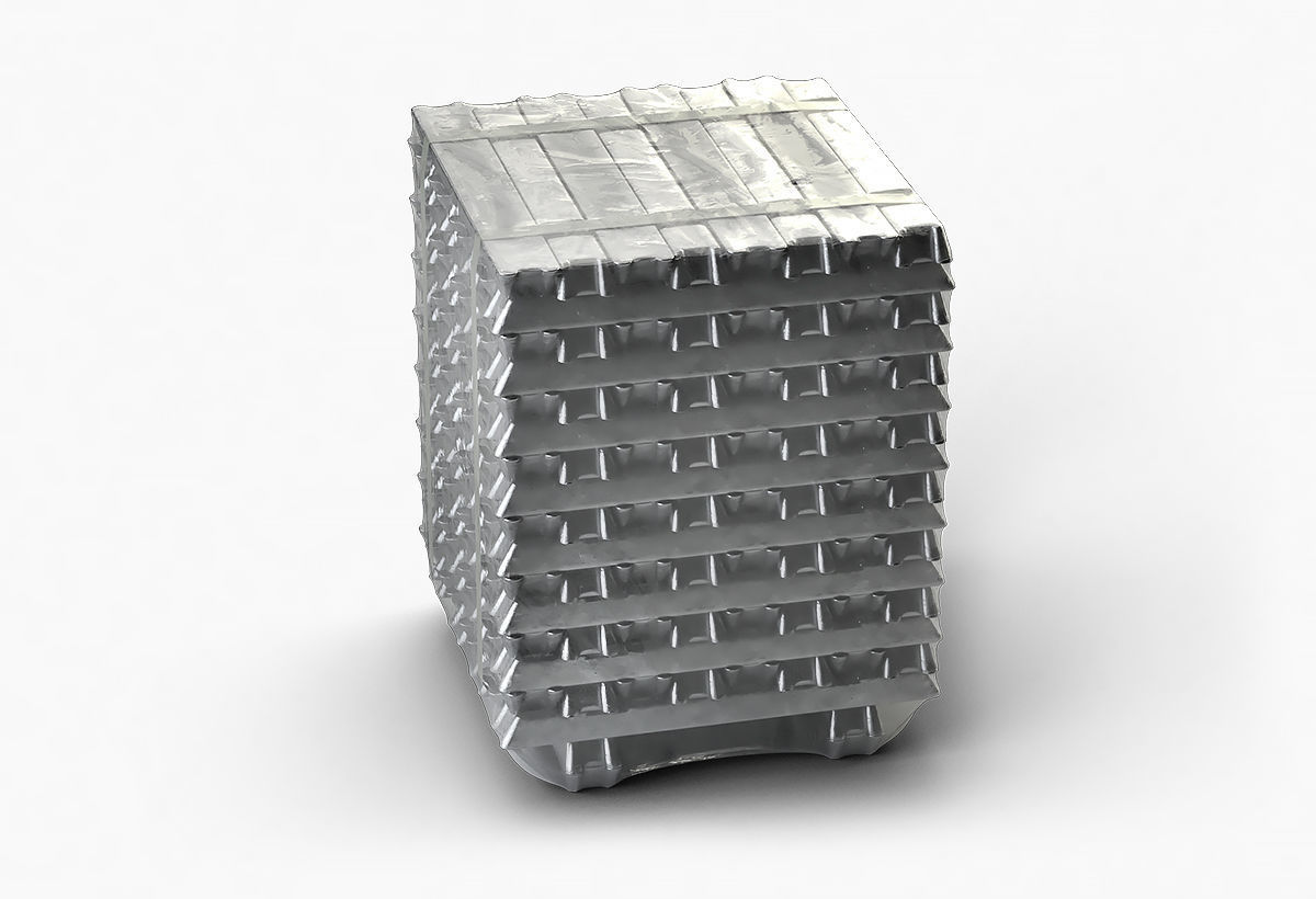 Aluminium Zinc Nickel Silver Titan Steel ingot 2 3D model_8