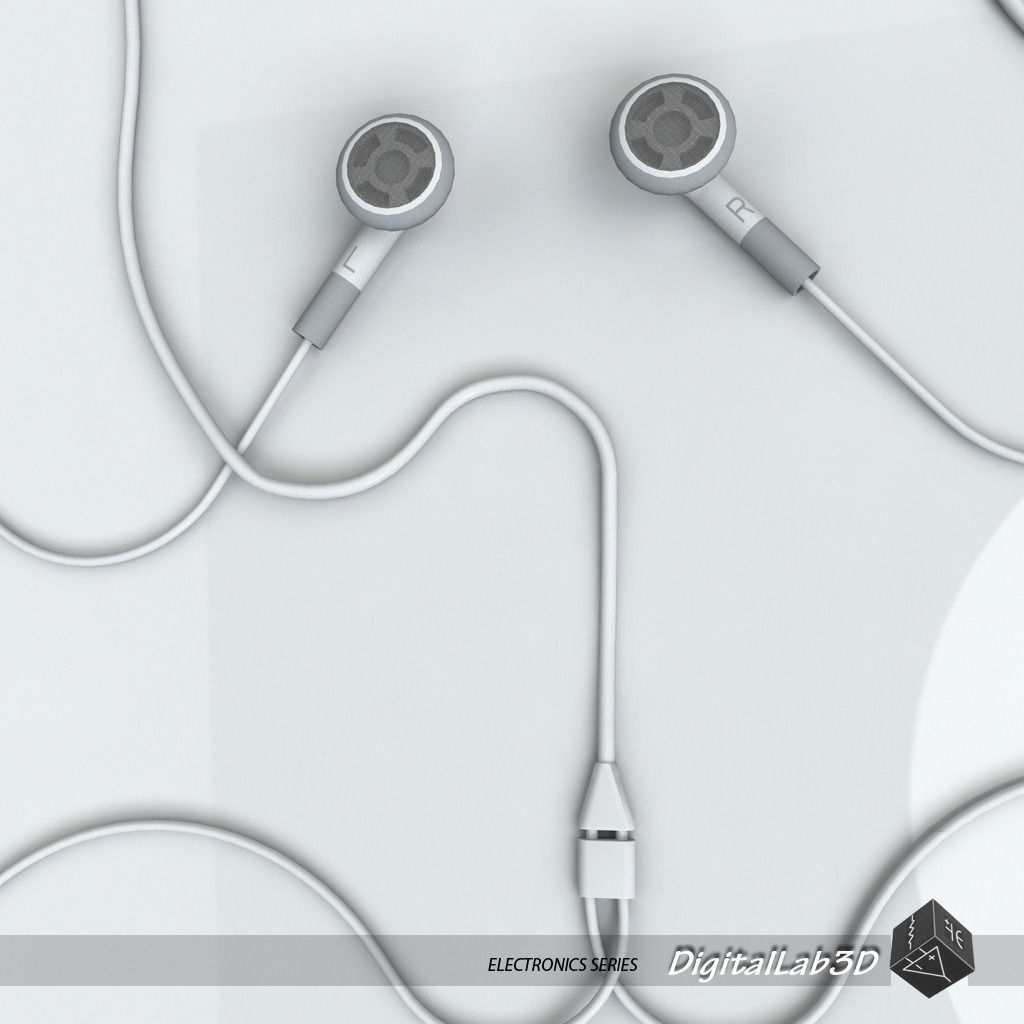 Earphones ipod - ipod 3D model_5