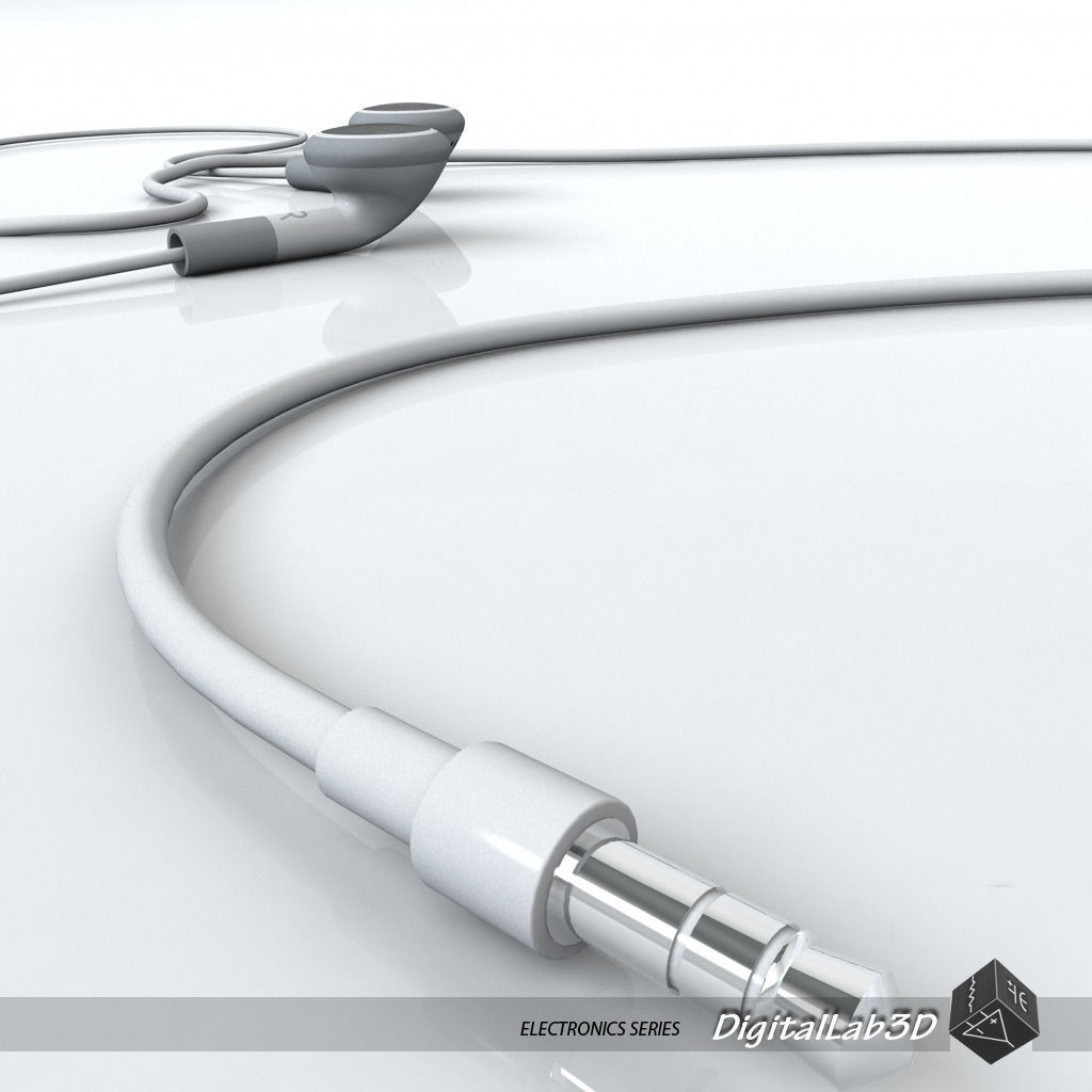 Earphones ipod - ipod 3D model_2