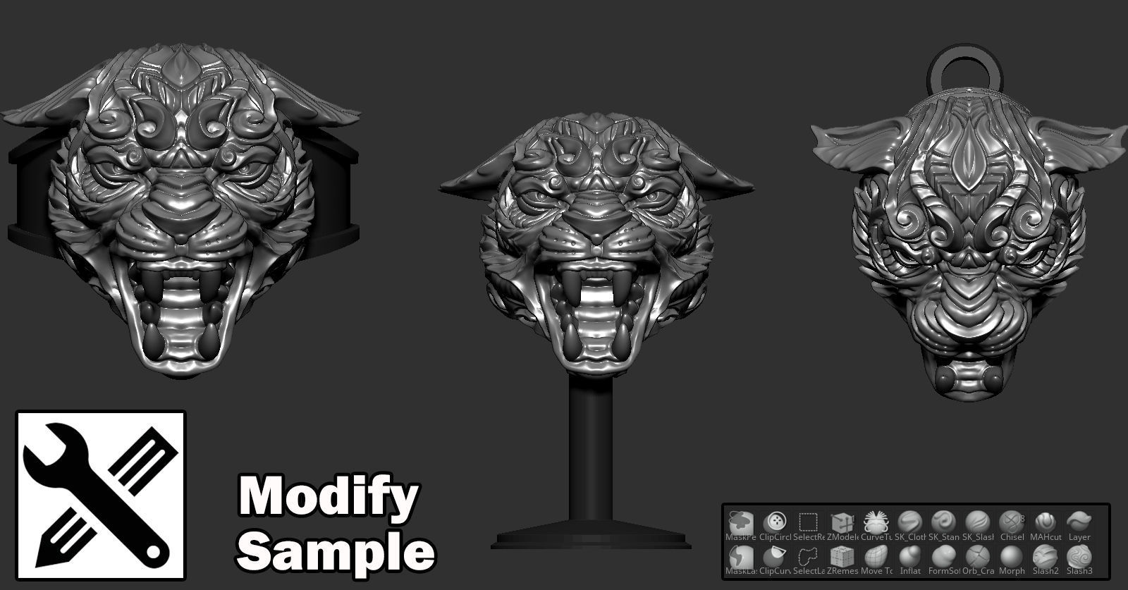 Panther Skull 3D print model_6