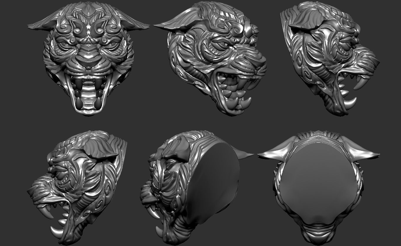 Panther Skull 3D print model_5