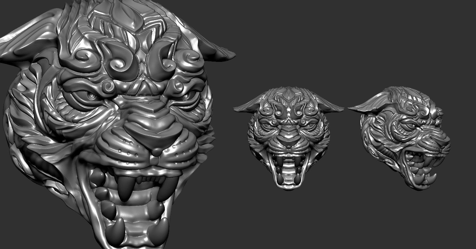 Panther Skull 3D print model_1