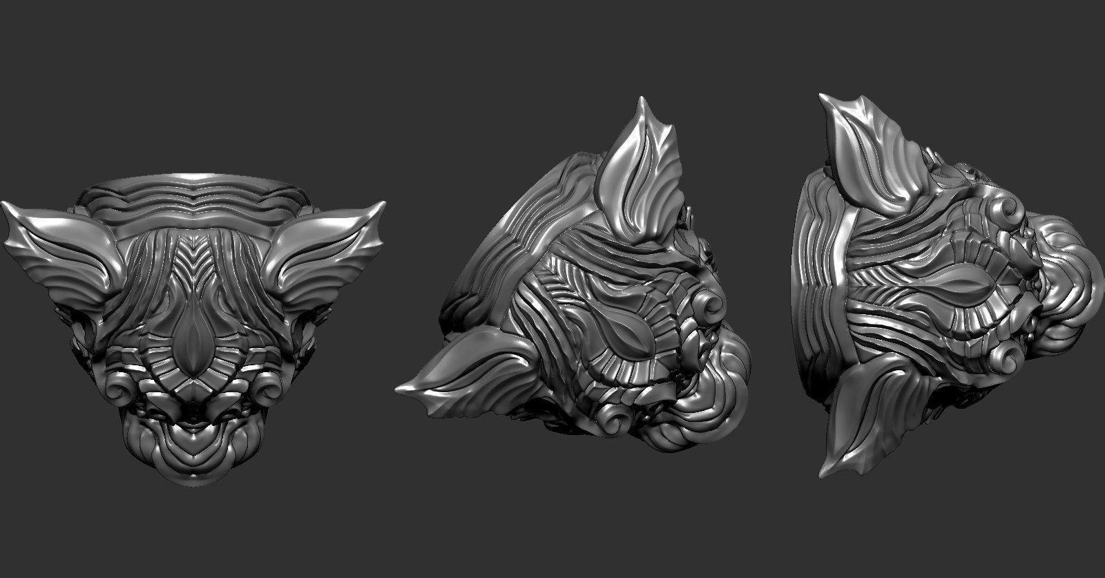 Panther Skull 3D print model_2