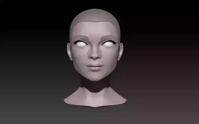 Female head nr 3 base mesh 
