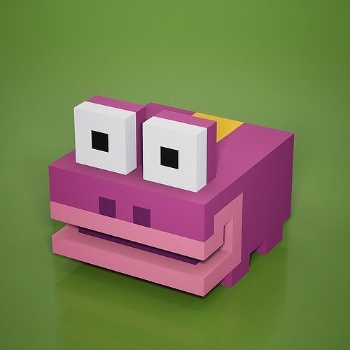 Voxel - Desert Frog Low-poly 3D model