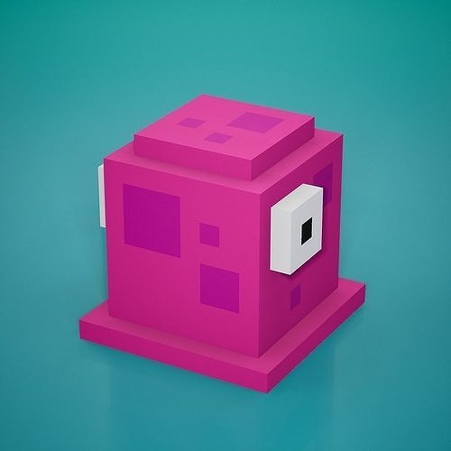 Voxel - Purple Goo Low-poly 3D model