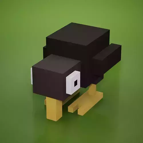 Voxel - Kiwi Low-poly 3D model