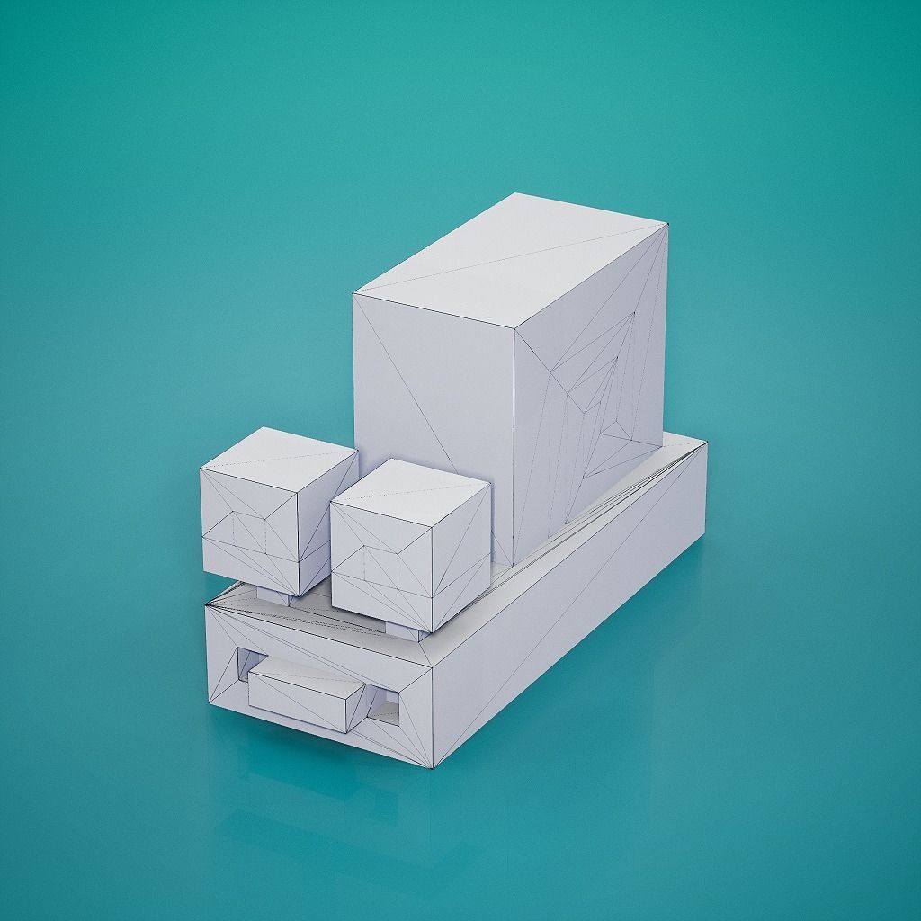 Voxel - Snail Low-poly 3D model_6