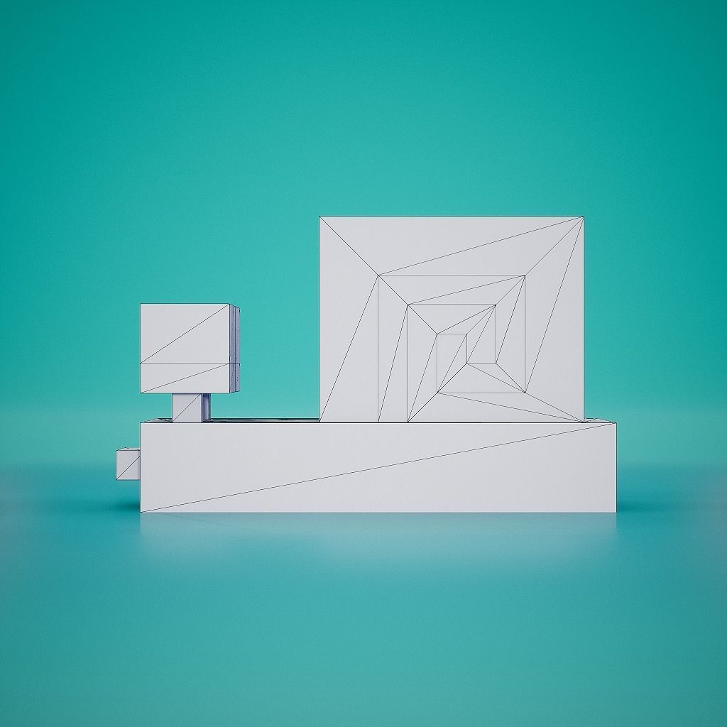 Voxel - Snail Low-poly 3D model_11