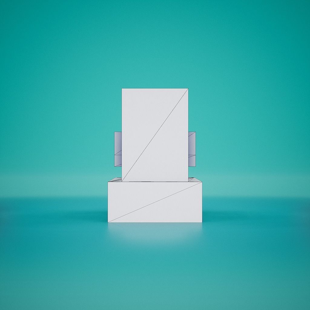 Voxel - Snail Low-poly 3D model_9