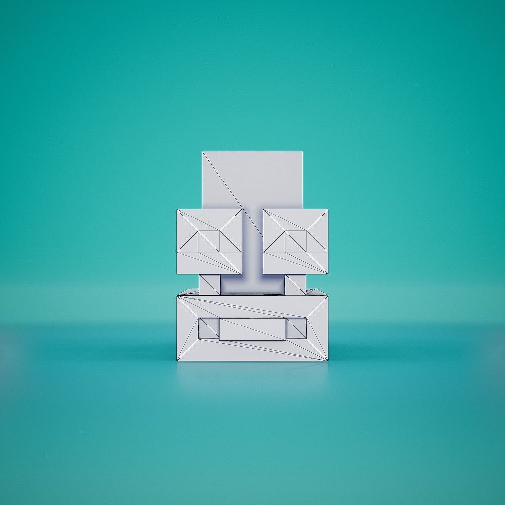 Voxel - Snail Low-poly 3D model_8