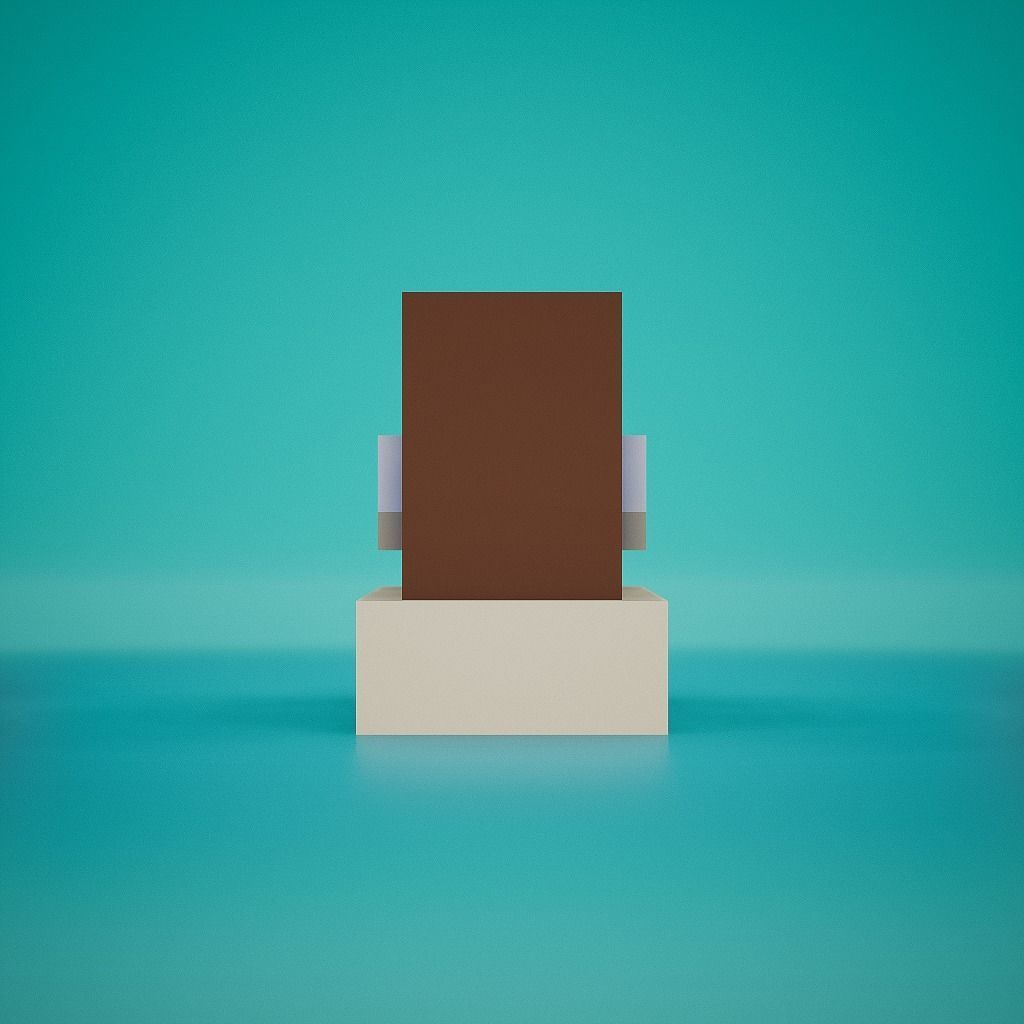 Voxel - Snail Low-poly 3D model_3