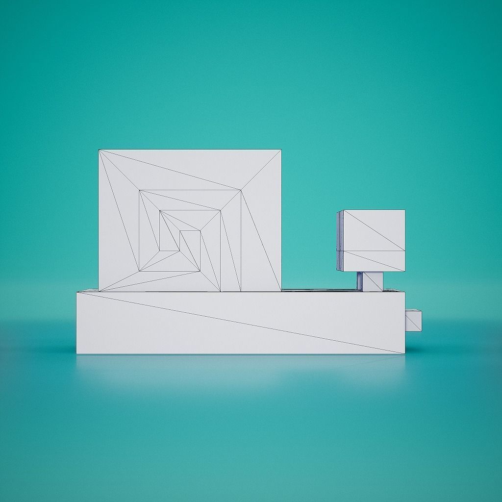 Voxel - Snail Low-poly 3D model_10