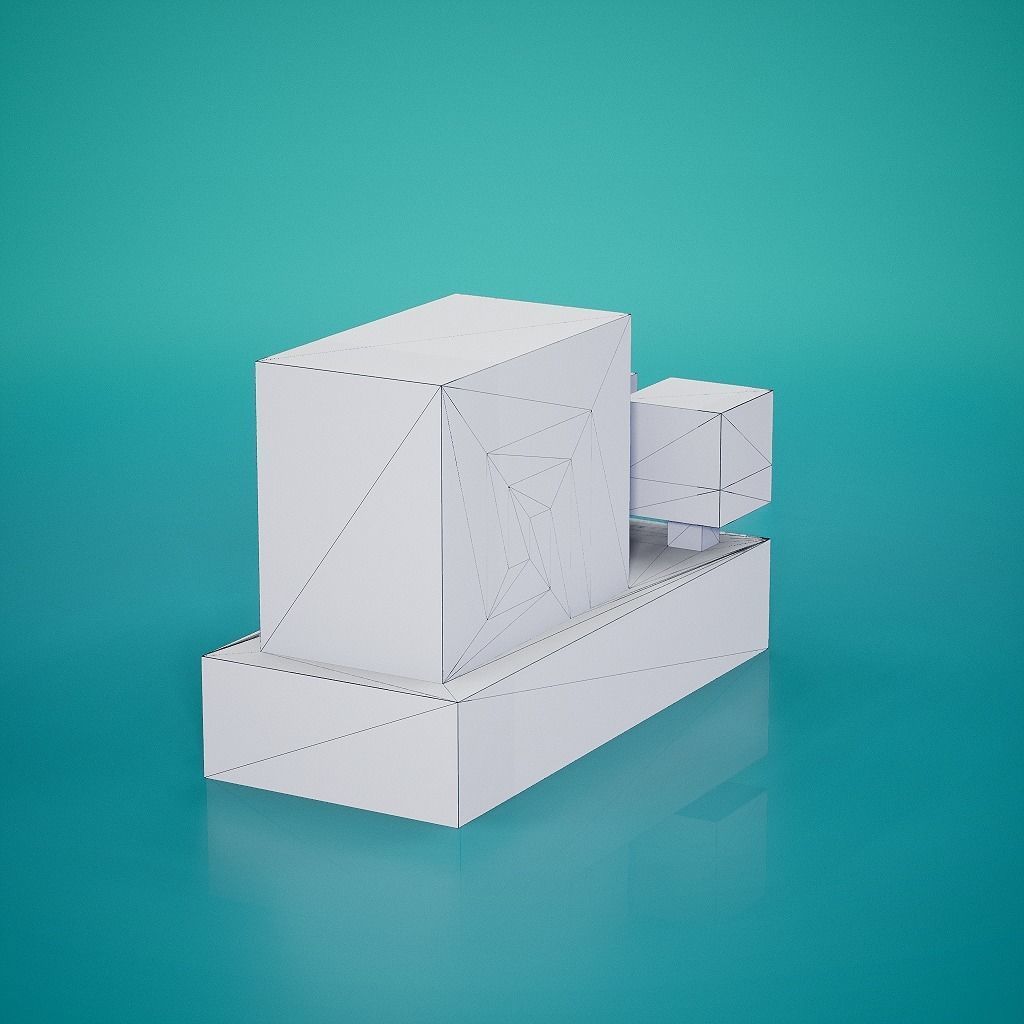 Voxel - Snail Low-poly 3D model_7